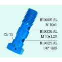 VITE DOPPIA 10X1,25 ALLUMINIO BLU