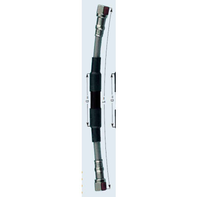 TUBO ACCIAIO OFFROAD 1450 MM.NERO