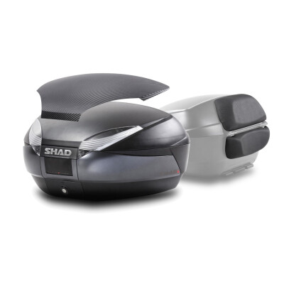 Kit bauletto moto SHAD SH48 coperchio carbonio grigio scuro e