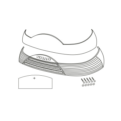 Catadiottrico rosso per moto SHAD SH46 D1 valigie