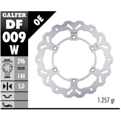 Disco fisso GALFER Wave 296x5mm