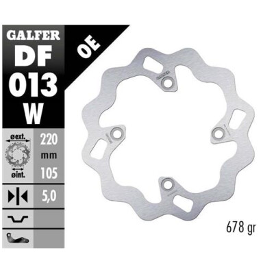 Disco fisso GALFER Wave 220x5mm DF013W