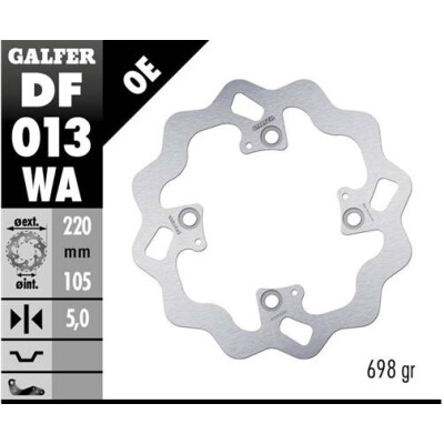 Disco fisso GALFER Wave 220x5mm