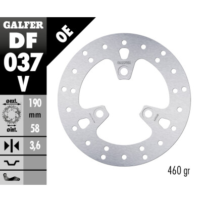Disco freno fisso Galfer 190X3.6MM
