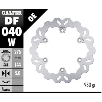 Disco fisso GALFER Wave 276x5mm DF040W