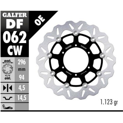 Disco flottante completo GALFER Wave (C. Alu.) 296x