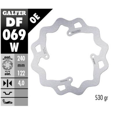 Disco fisso GALFER Wave 240X4mm DF069W