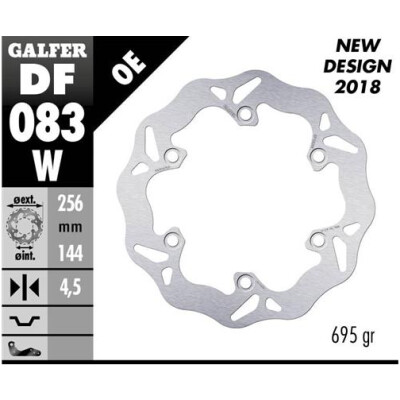 Disco fisso GALFER Wave 256x4,5mm