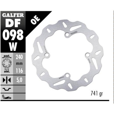 Disco fisso GALFER Wave 240x5mm DF098W