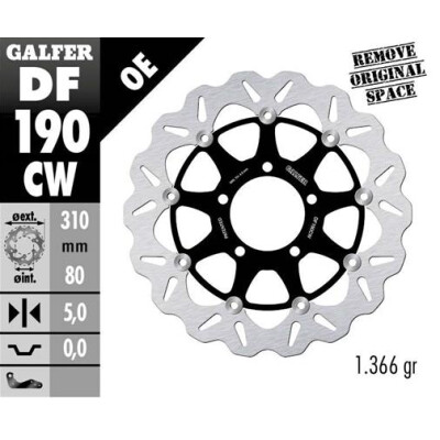 Disco flottante completo GALFER Wave (alluminio) 310x DF190CW