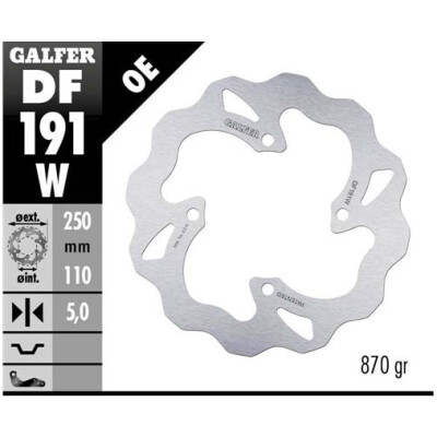 Disco fisso GALFER Wave 250x5mm
