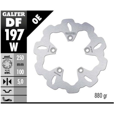 Disco fisso GALFER Wave 250x5mm