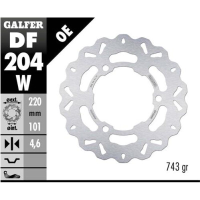 Disco fisso GALFER Wave 220x4,6mm