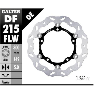Disco flottante GALFER Wave (acciaio) 300x5mm DF215FLW