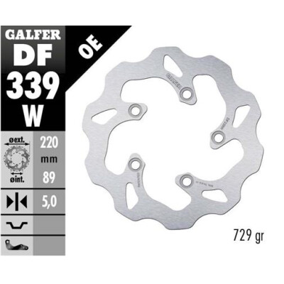 Disco fisso GALFER Wave 220x5mm