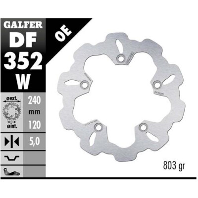 Disco fisso GALFER Wave 240x5mm DF352W