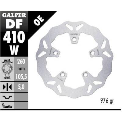 Disco fisso GALFER Wave 260x5mm