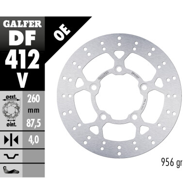 Disco freno fisso Galfer 260X4MM
