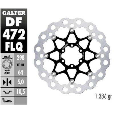 Disco galleggiante Qubic GALFER (acciaio inossidabile) 300x5mm