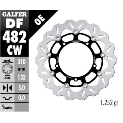 Disco flottante completo GALFER Wave (C. Alu.) 310x