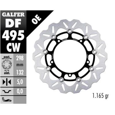 Disco flottante completo GALFER Wave (C. Alu.) 298x
