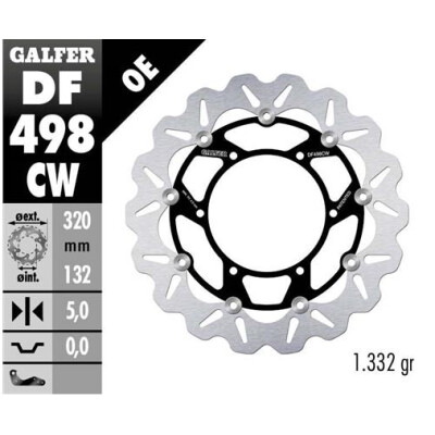 Disco flottante completo GALFER Wave (alluminio) 320x DF498CW