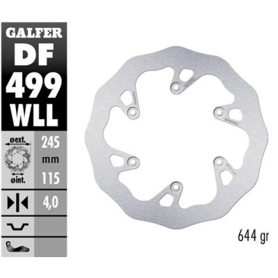 Disco scorrevole fisso GALFER Wave 245X4mm DF499WLL