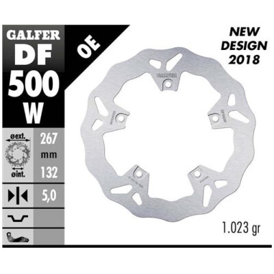 Disco fisso GALFER Wave 267x5mm DF500W