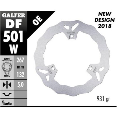 Disco fisso GALFER Wave 267x5mm