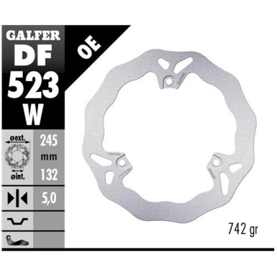 Disco fisso GALFER Wave 245x5mm