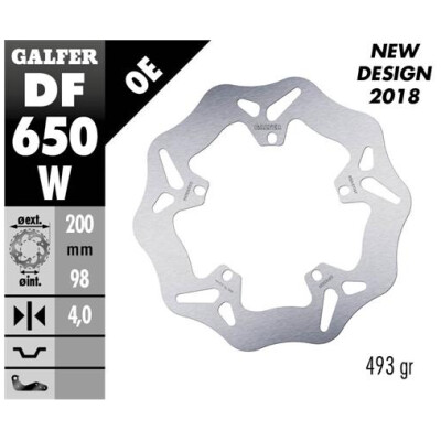 Disco fisso GALFER Wave 200x4mm DF650W