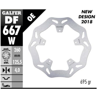 Disco fisso GALFER Wave 260x4mm DF667W