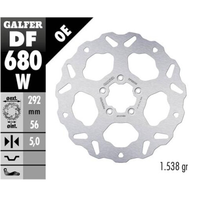 Disco fisso GALFER Wave 292x5mm