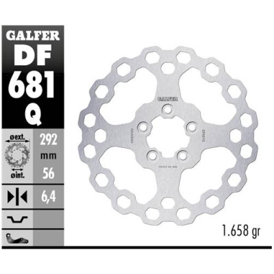 GALFER Disco fisso Qubic 292x6,4mm