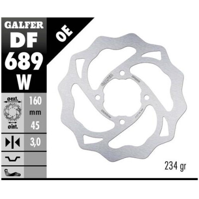 Disco fisso GALFER Wave 160x3mm