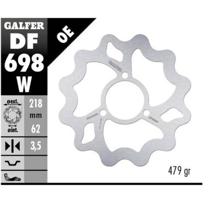 Disco fisso GALFER Wave 218x3,5mm DF698W