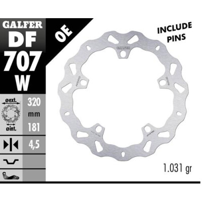 Disco fisso GALFER Wave 320x4,5mm