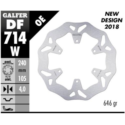 Disco fisso GALFER Wave 240x4mm DF714W