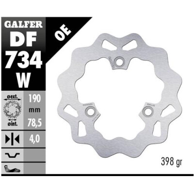 Disco fisso GALFER Wave 190x4mm
