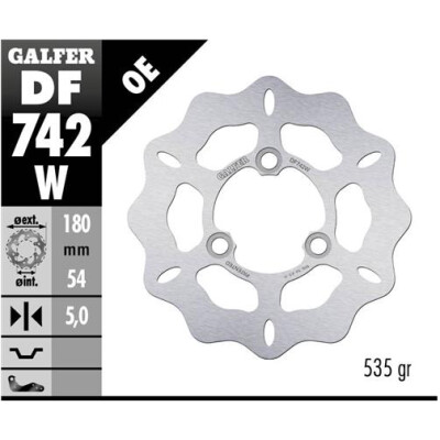 Disco fisso GALFER Wave 180x5mm