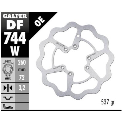Disco fisso GALFER Wave 260x3,2mm DF744W