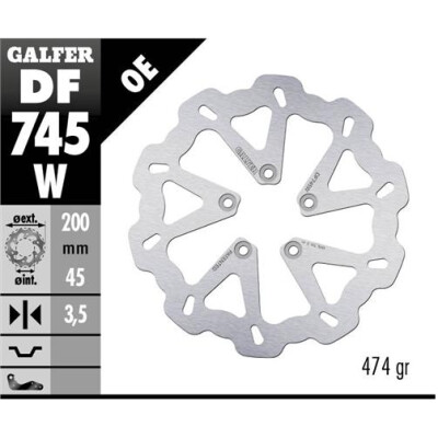 Disco fisso GALFER Wave 200x3,5mm DF745W