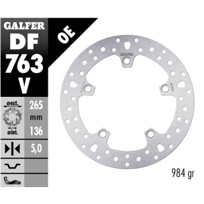 GALFER Disco fisso tondo 265x5mm