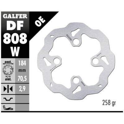 Disco fisso GALFER Wave 184x2,9mm DF808W