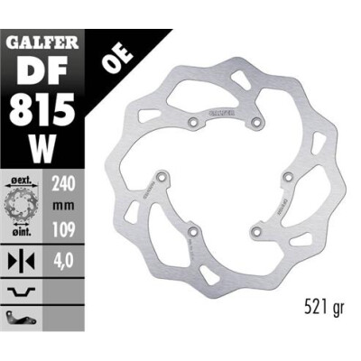 Disco fisso GALFER Wave 240x4mm DF815W