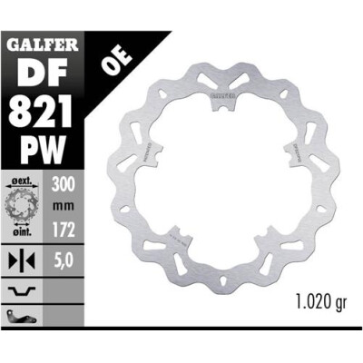 Disco freno Wave GALFER 300x5mm