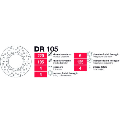 Dischi freno dopo Honda Xl-Nx-Slr-Sx - DR105