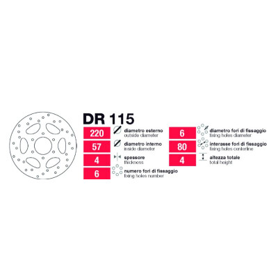 Dischi freno posteriori Derbi Drd-Drdpro - DR115