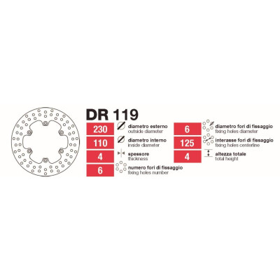 Dischi freno posteriori Cagiva Mito - DR119