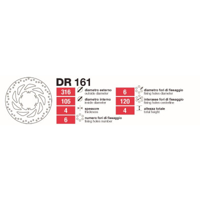 Honda Nsr-F 125 - Dischi freno DR161 Delt